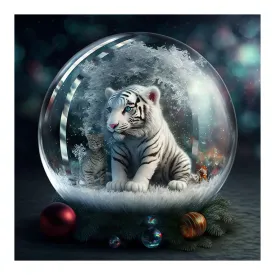 12 Zodiac Crystal Ball Tiger - Full Round Drill Diamond Painting 30*30CM