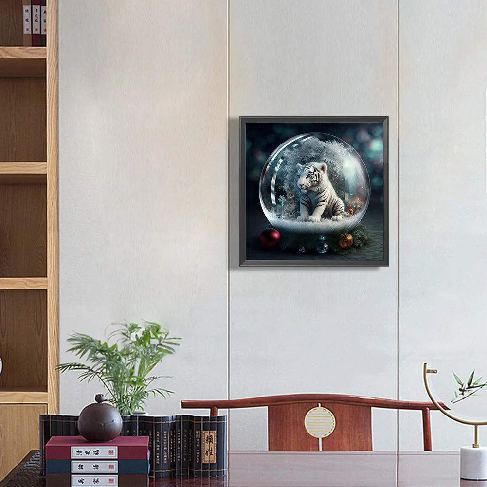 12 Zodiac Crystal Ball Tiger - Full Round Drill Diamond Painting 30*30CM
