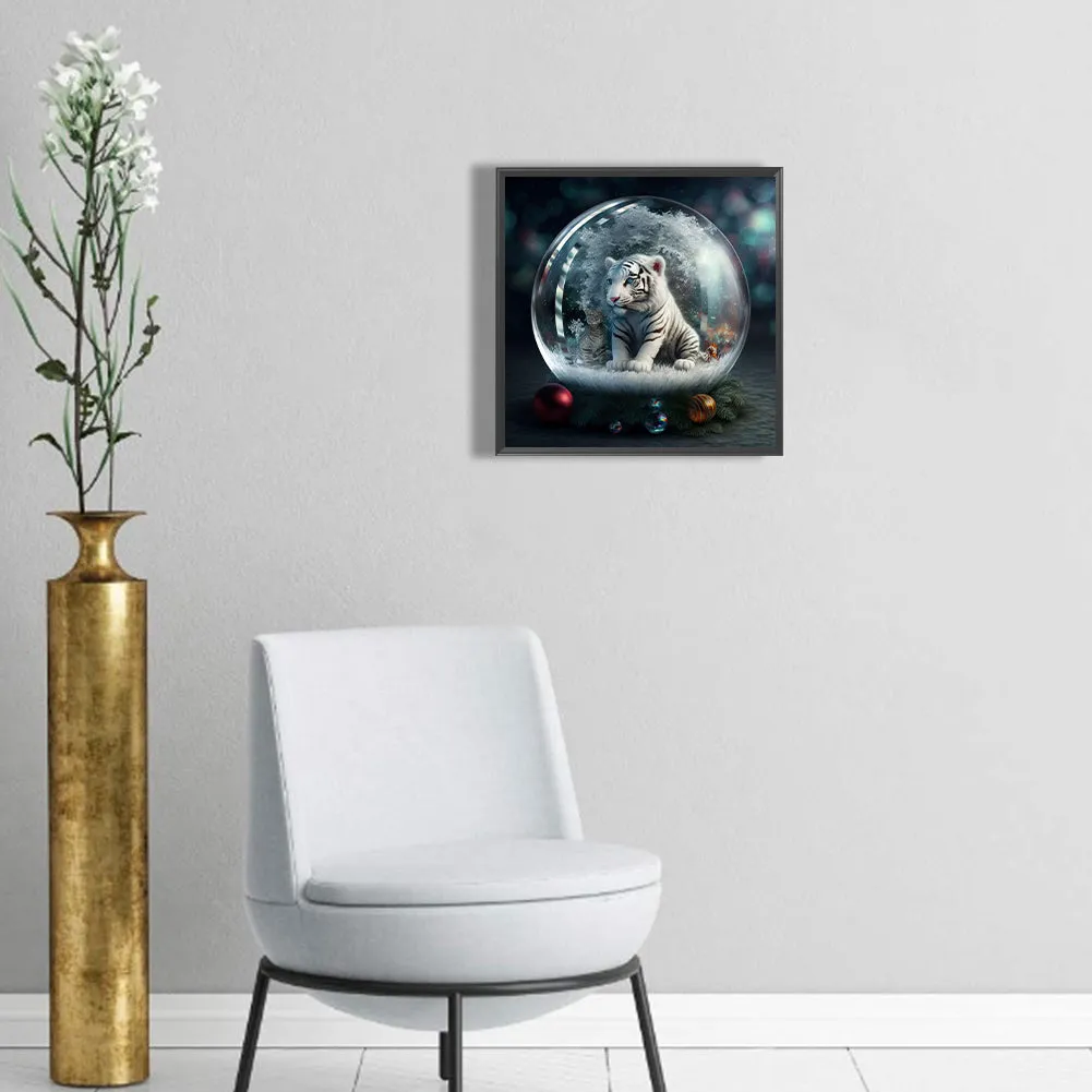 12 Zodiac Crystal Ball Tiger - Full Round Drill Diamond Painting 30*30CM