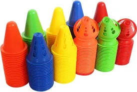 30 Pcs Training Cones,Mini Orange Cones,Mini Agility Cones for Kids,Training Marker Cones,Plastic Traffic Cones/Colorful Small Training Cones Set for Sports Practice(Random Color)