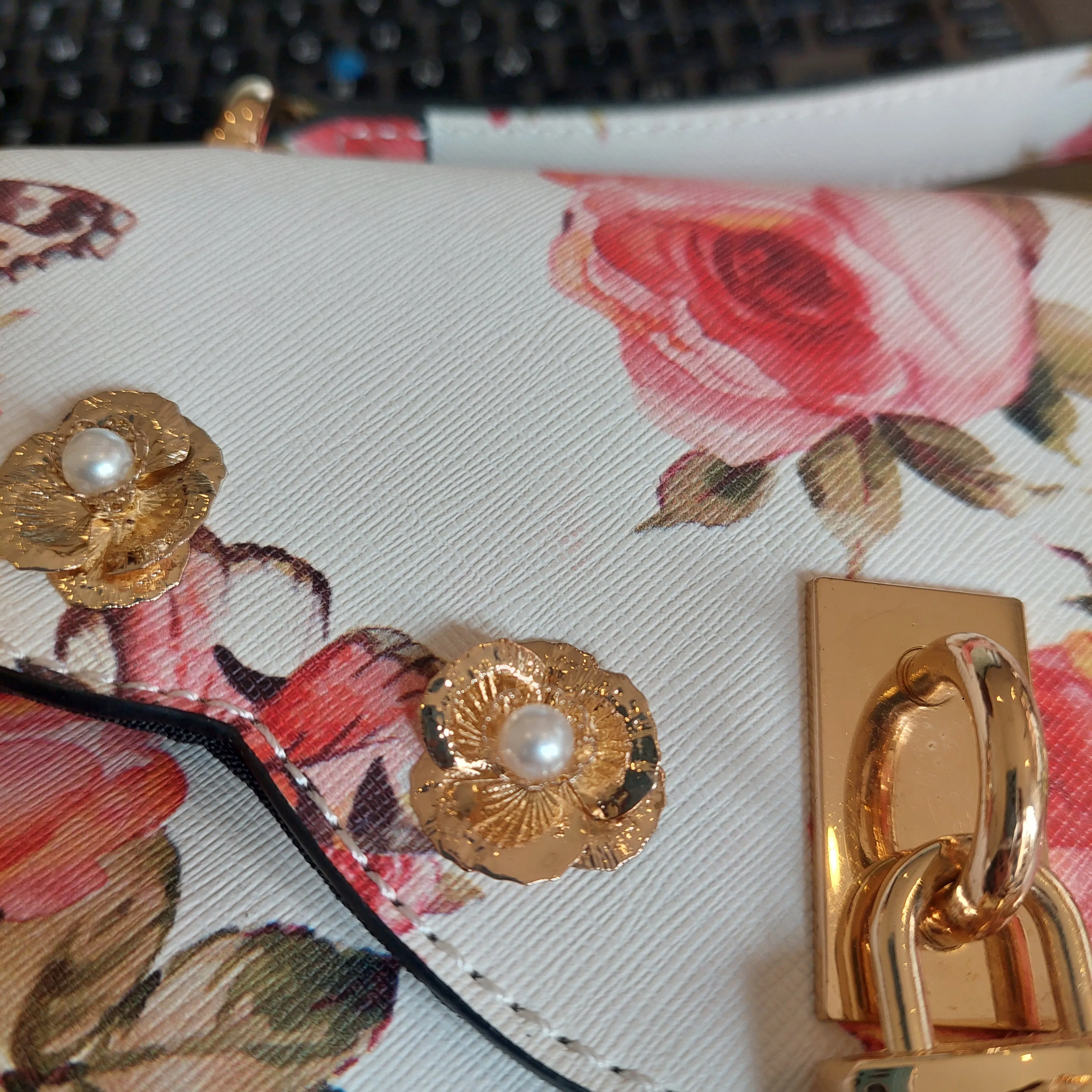 ALDO Floral Printed Embellished Crossbody Bag | Gently Used |