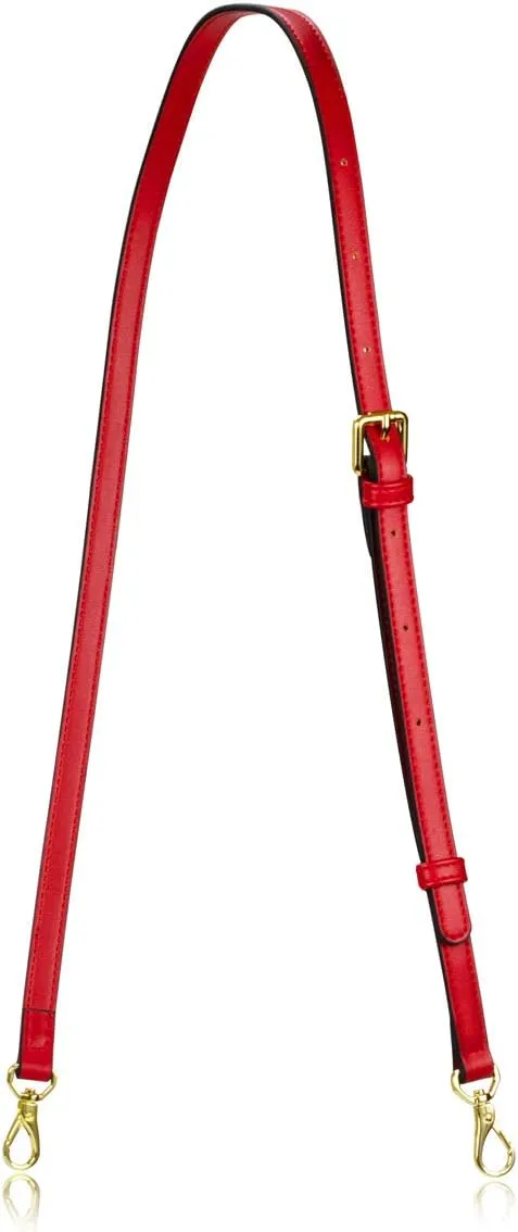 Allzedream Leather Purse Strap Replacement Crossbody Handbag Long Adjustable (Red)