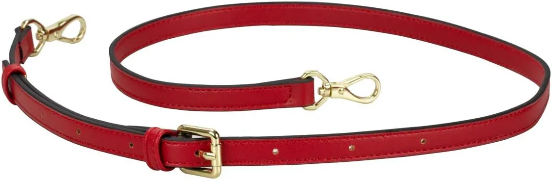 Allzedream Leather Purse Strap Replacement Crossbody Handbag Long Adjustable (Red)