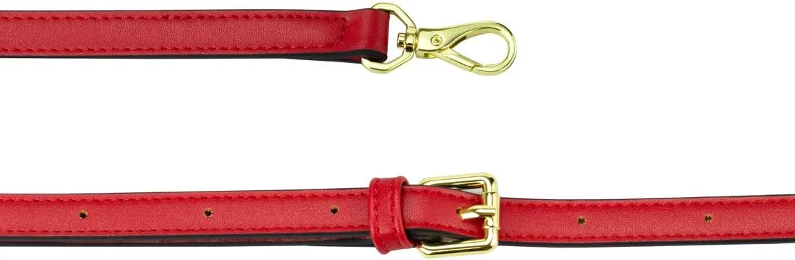 Allzedream Leather Purse Strap Replacement Crossbody Handbag Long Adjustable (Red)