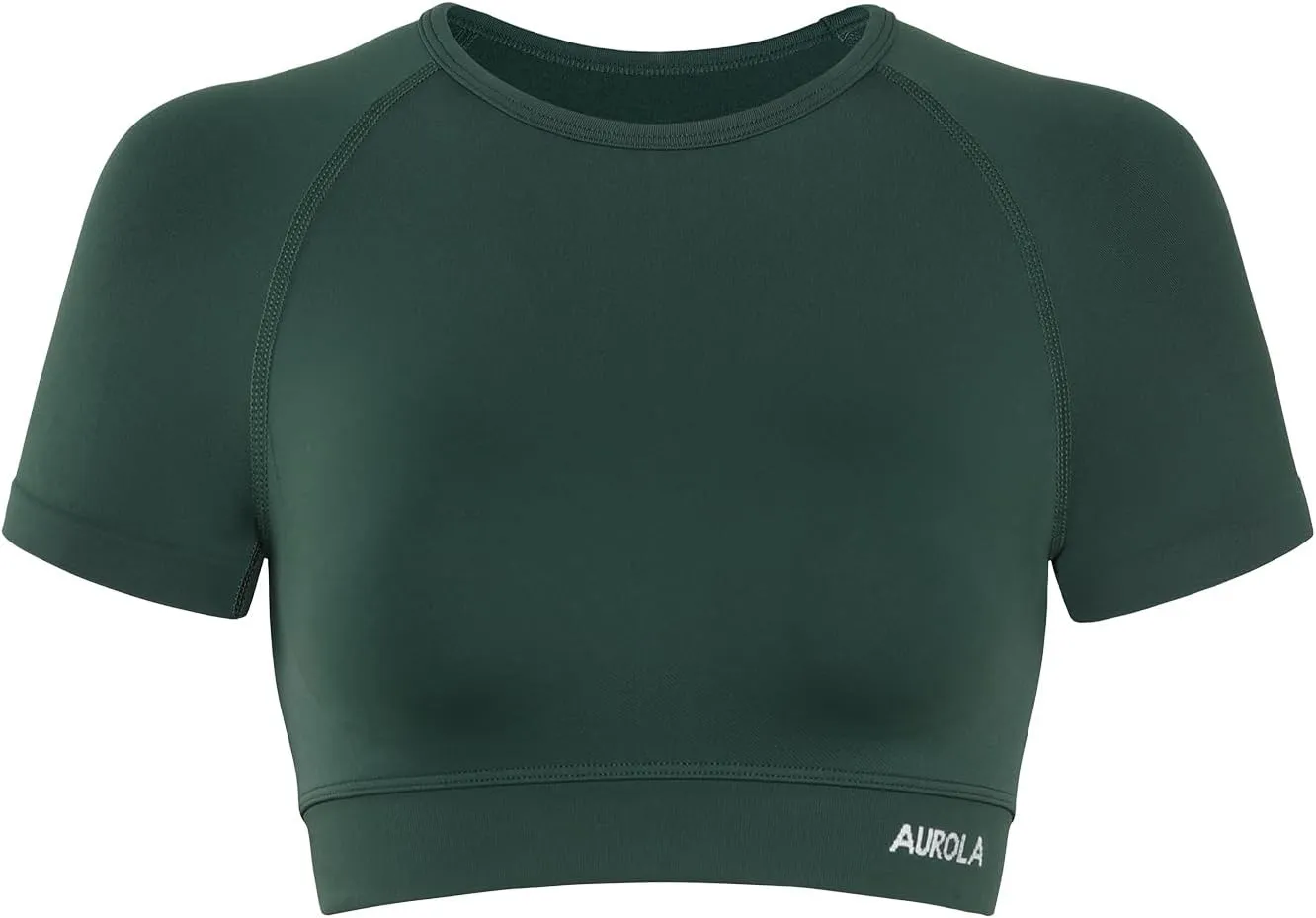 AUROLA Influence Crop Top Workout Shirts for Women, Ultra-Soft Seamless Gym T Shirts Short Sleeve Running Workout Tops