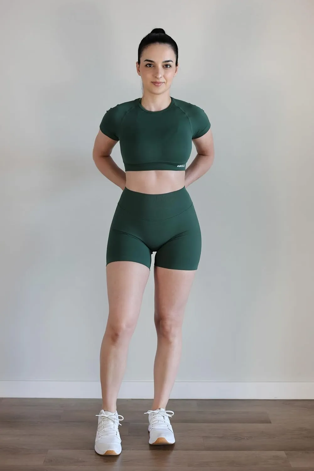 AUROLA Influence Crop Top Workout Shirts for Women, Ultra-Soft Seamless Gym T Shirts Short Sleeve Running Workout Tops