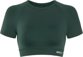 AUROLA Influence Crop Top Workout Shirts for Women, Ultra-Soft Seamless Gym T Shirts Short Sleeve Running Workout Tops