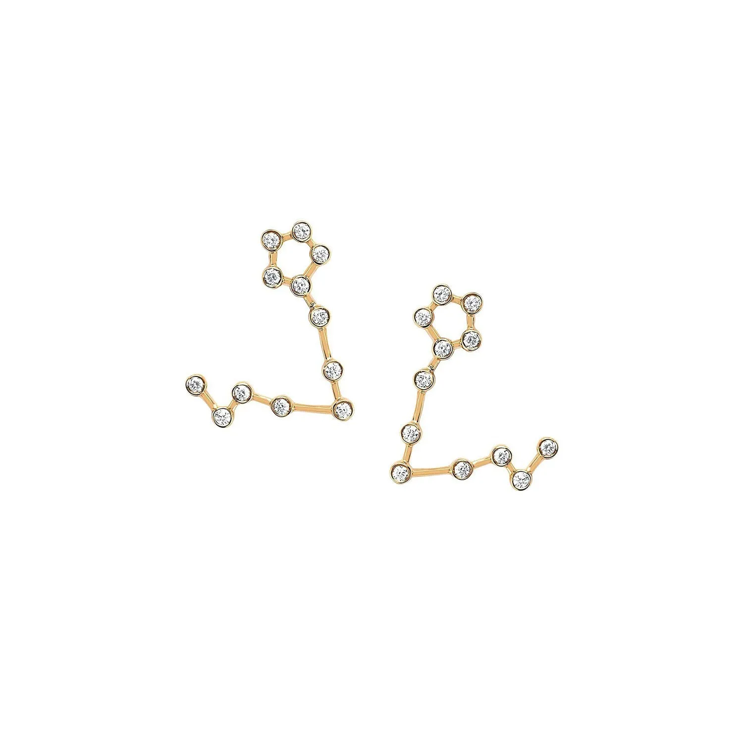 Baby Pisces Diamond Constellation Earrings