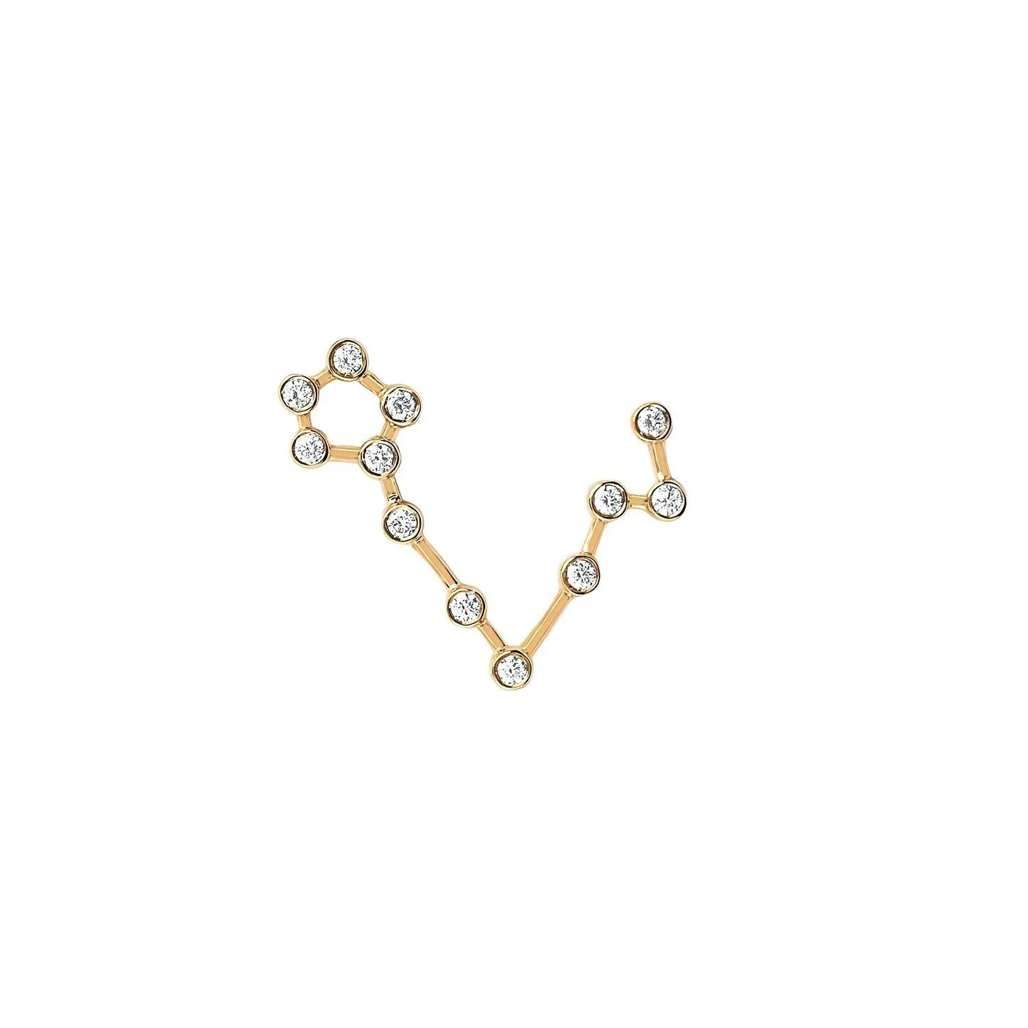Baby Pisces Diamond Constellation Earrings