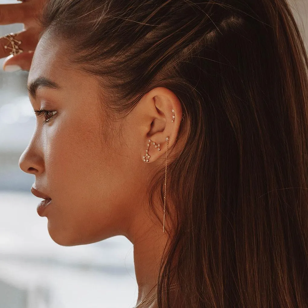 Baby Pisces Diamond Constellation Earrings