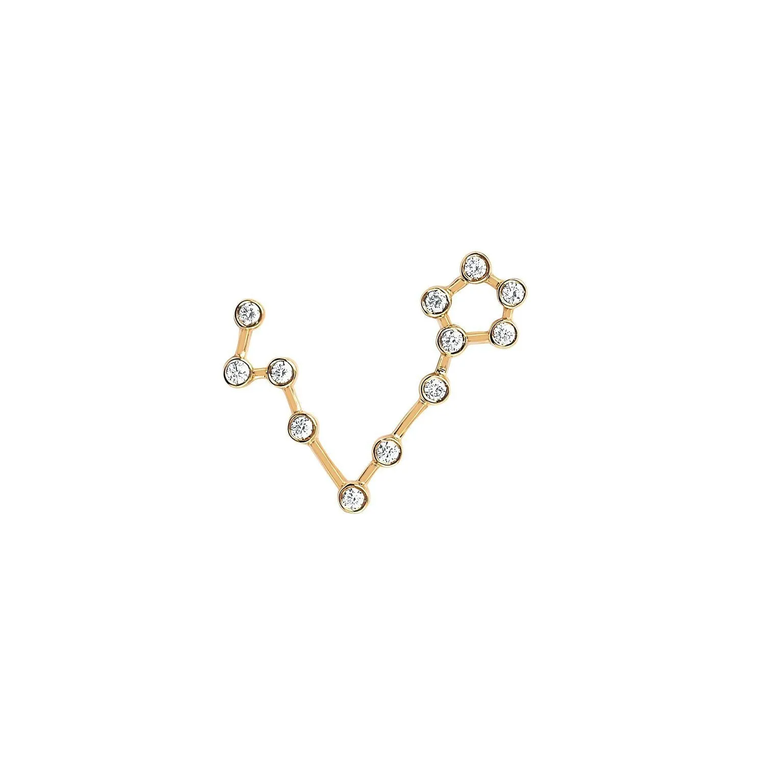 Baby Pisces Diamond Constellation Earrings