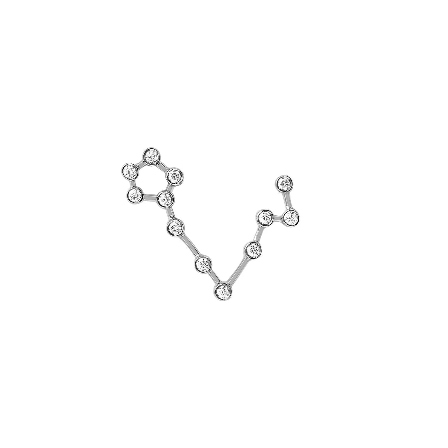 Baby Pisces Diamond Constellation Earrings