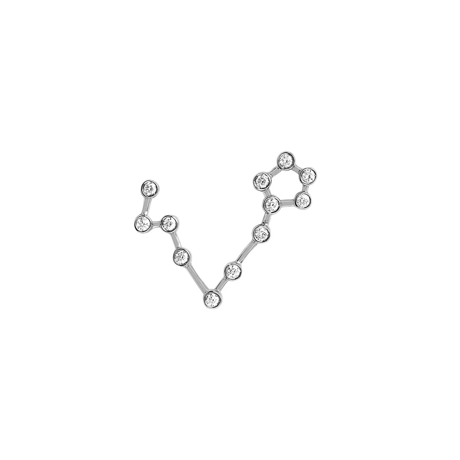 Baby Pisces Diamond Constellation Earrings