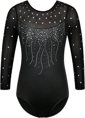 BAOHULU Gymnastics Leotards for Toddler Girls Patriotic Sparkle Red Blue Athletic Dancewear