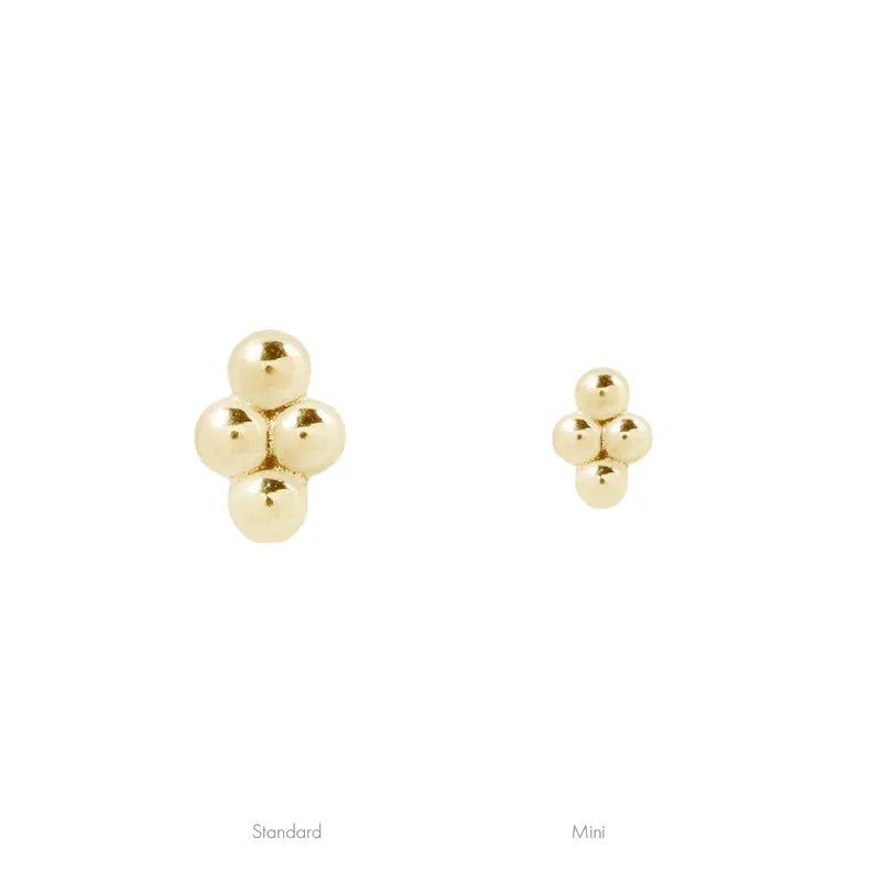 BUDDHA JEWELRY MINI 4 BEAD CLUSTER - THREADLESS END