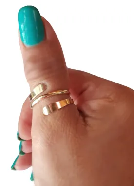 California Toe Rings 14k Gold Filled Yoga Wire Wrap Band Adjustable Thumb Ring