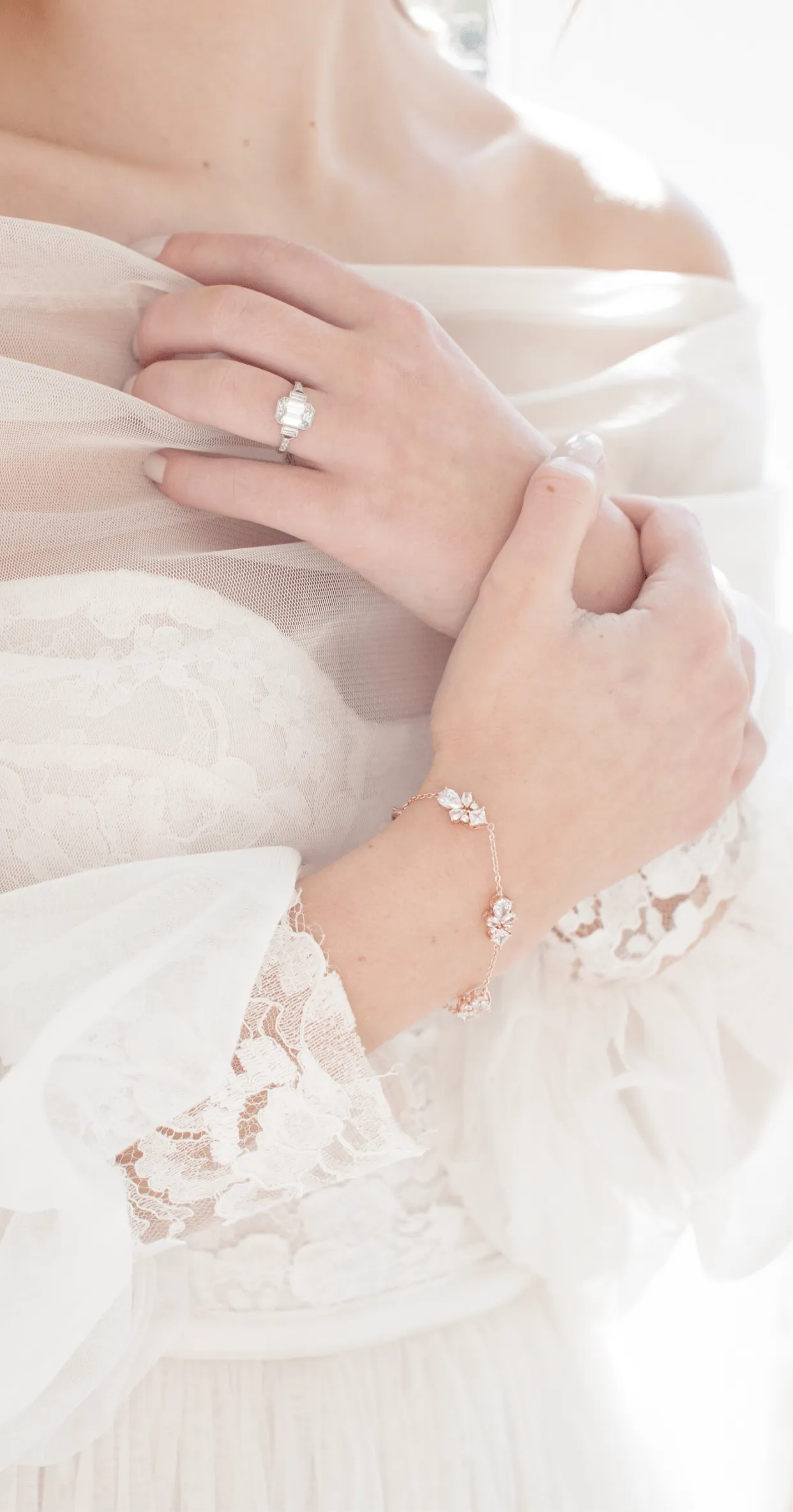CHERIE Simulated Diamond Earrings and Bracelet Set