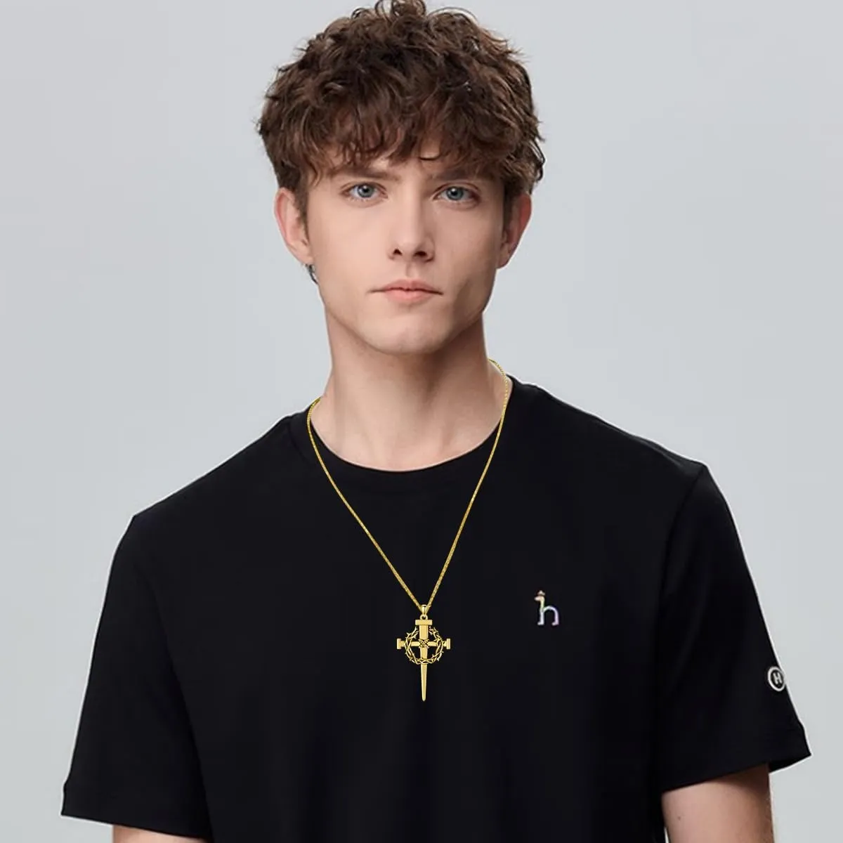 Cross Necklace 925 Sterling Silver Christian Jewelry for Men