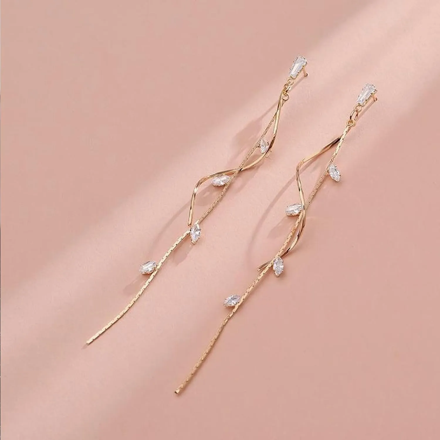 Crystal Drop Earrings,Zirconia Rhinestone Dangling Earrings for Women Prom Party Jewelry Gifts Dangle Fashion Jewelry Crystal Earrings for Women