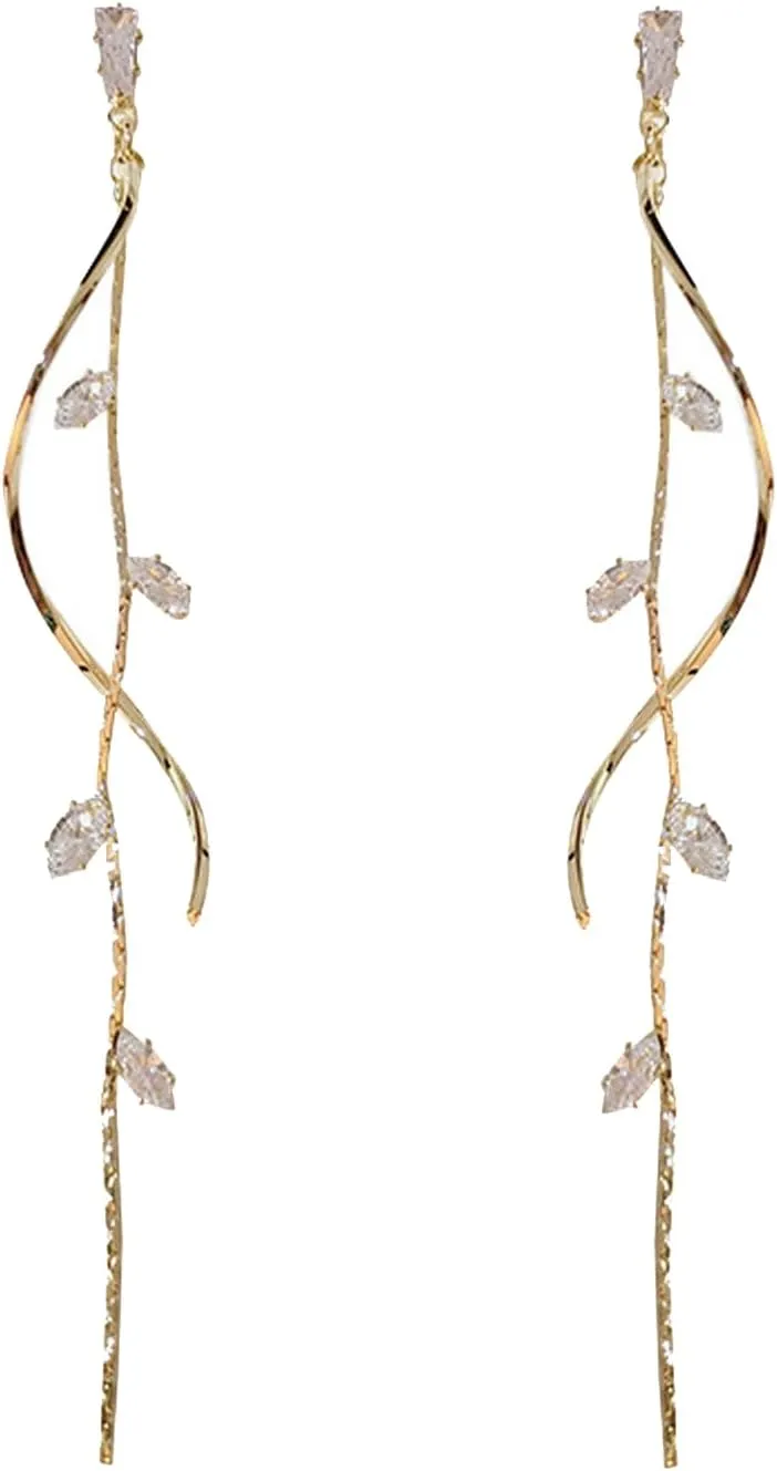 Crystal Drop Earrings,Zirconia Rhinestone Dangling Earrings for Women Prom Party Jewelry Gifts Dangle Fashion Jewelry Crystal Earrings for Women