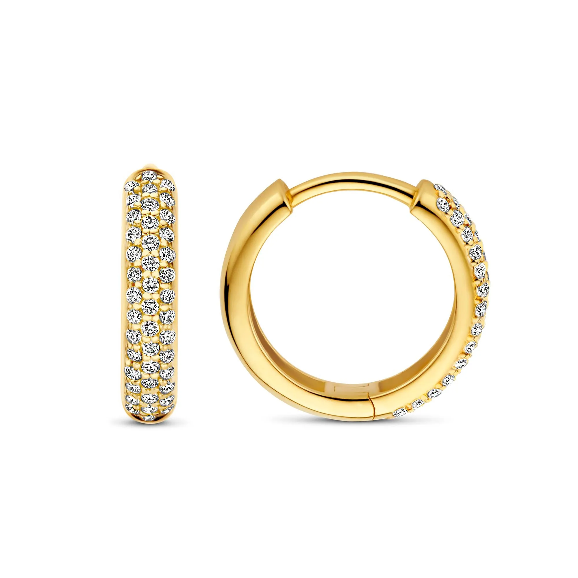 De la Paix Laure 14 karat gold earrings with diamond 0.25 carat