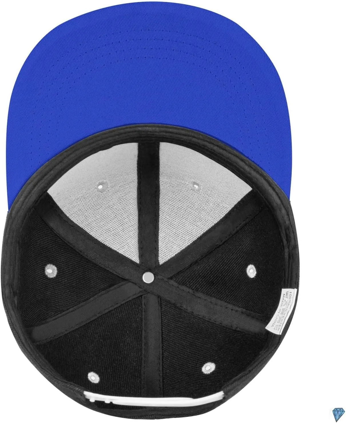 Diamond Snapback Hat Flat Bill Hat Baseball Cap for Men Women Flat Brim Hats