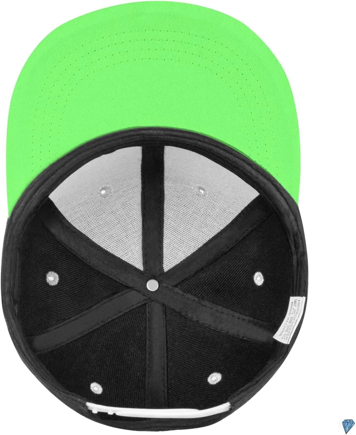 Diamond Snapback Hat Flat Bill Hat Baseball Cap for Men Women Flat Brim Hats