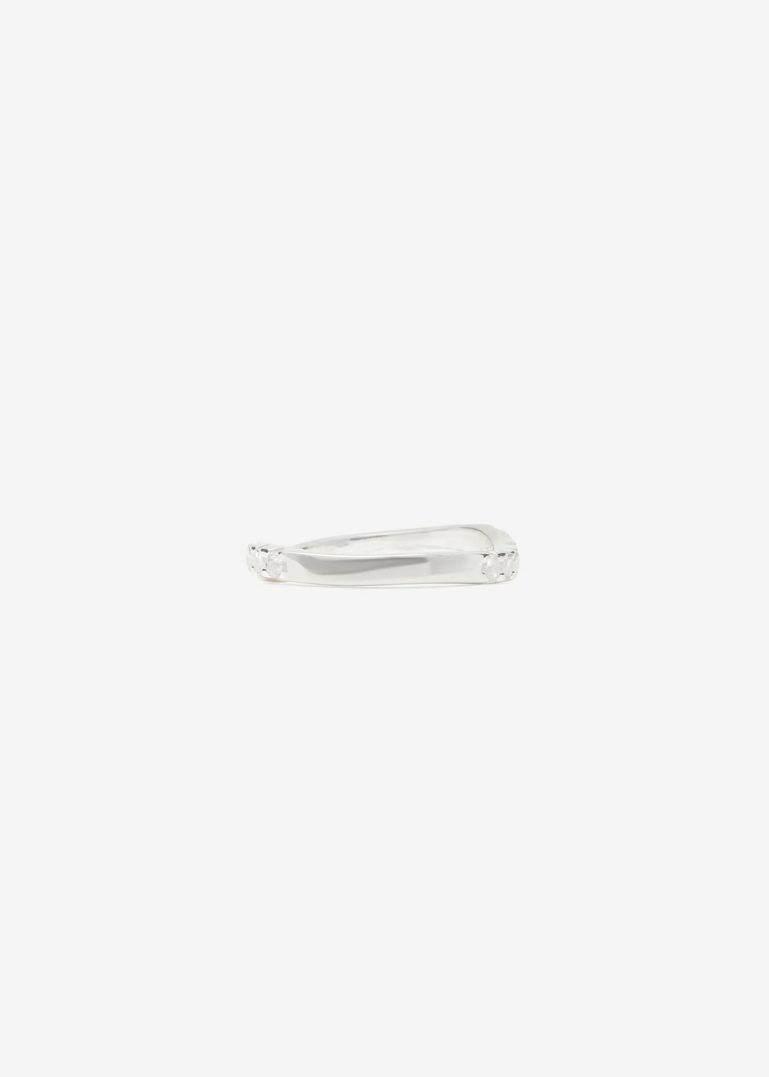Distorted Organic Ring Midi | White
