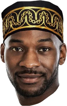 Dupsie's Adebo African Kufi Hat with Embroidery