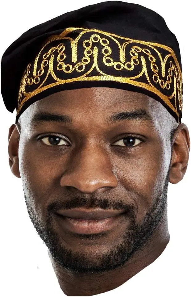 Dupsie's Adebo African Kufi Hat with Embroidery