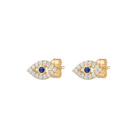 Evil Eye Diamond Stud