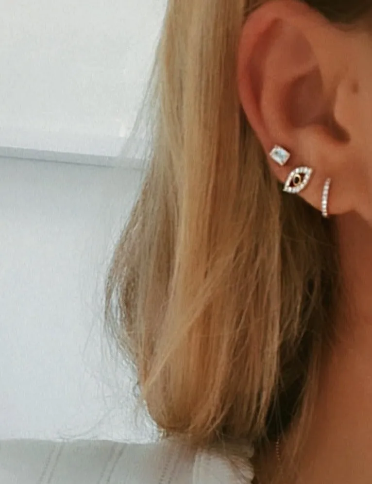 Evil Eye Diamond Stud