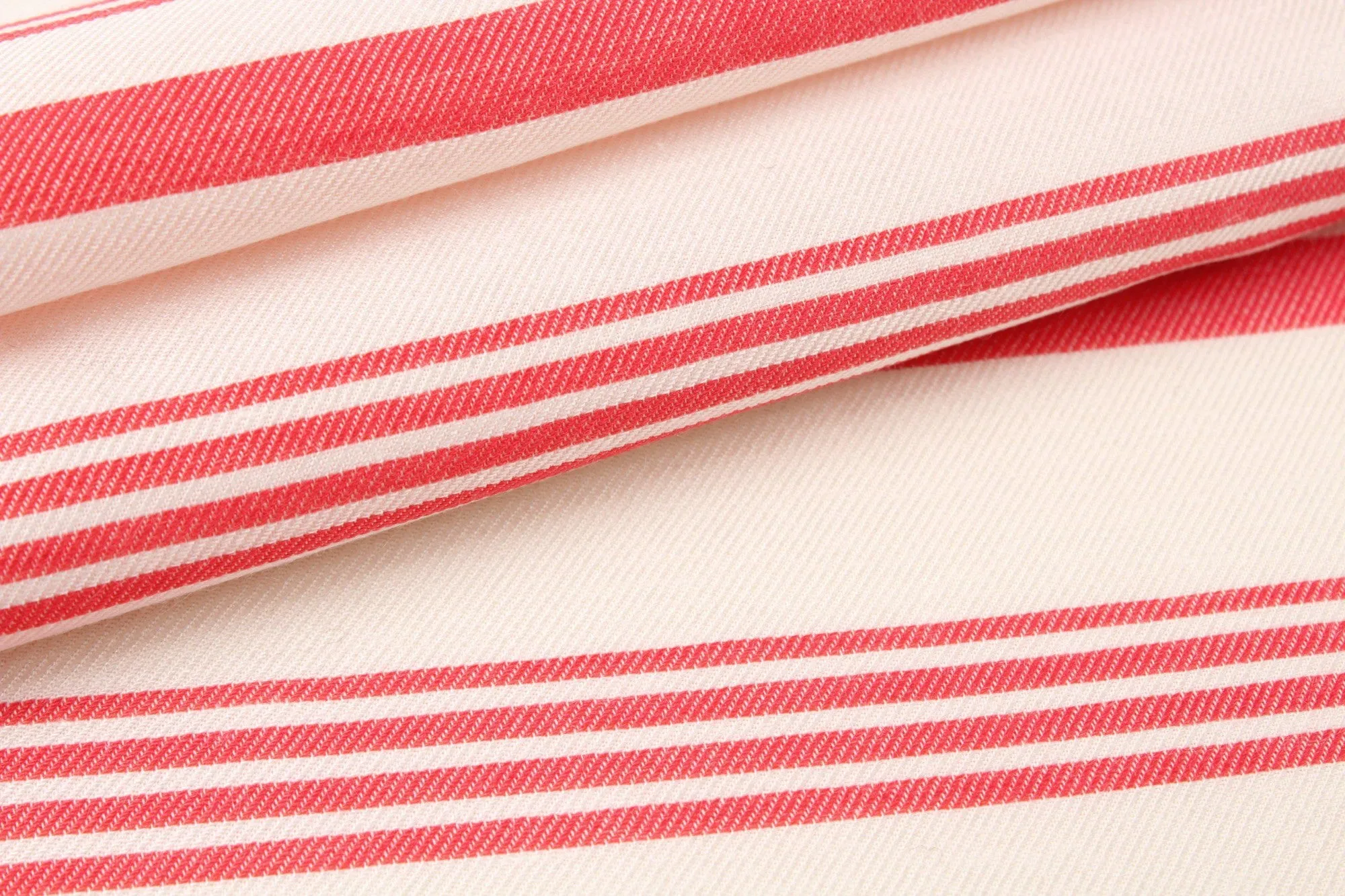 Fluid Cotton Blend - Red Stripes
