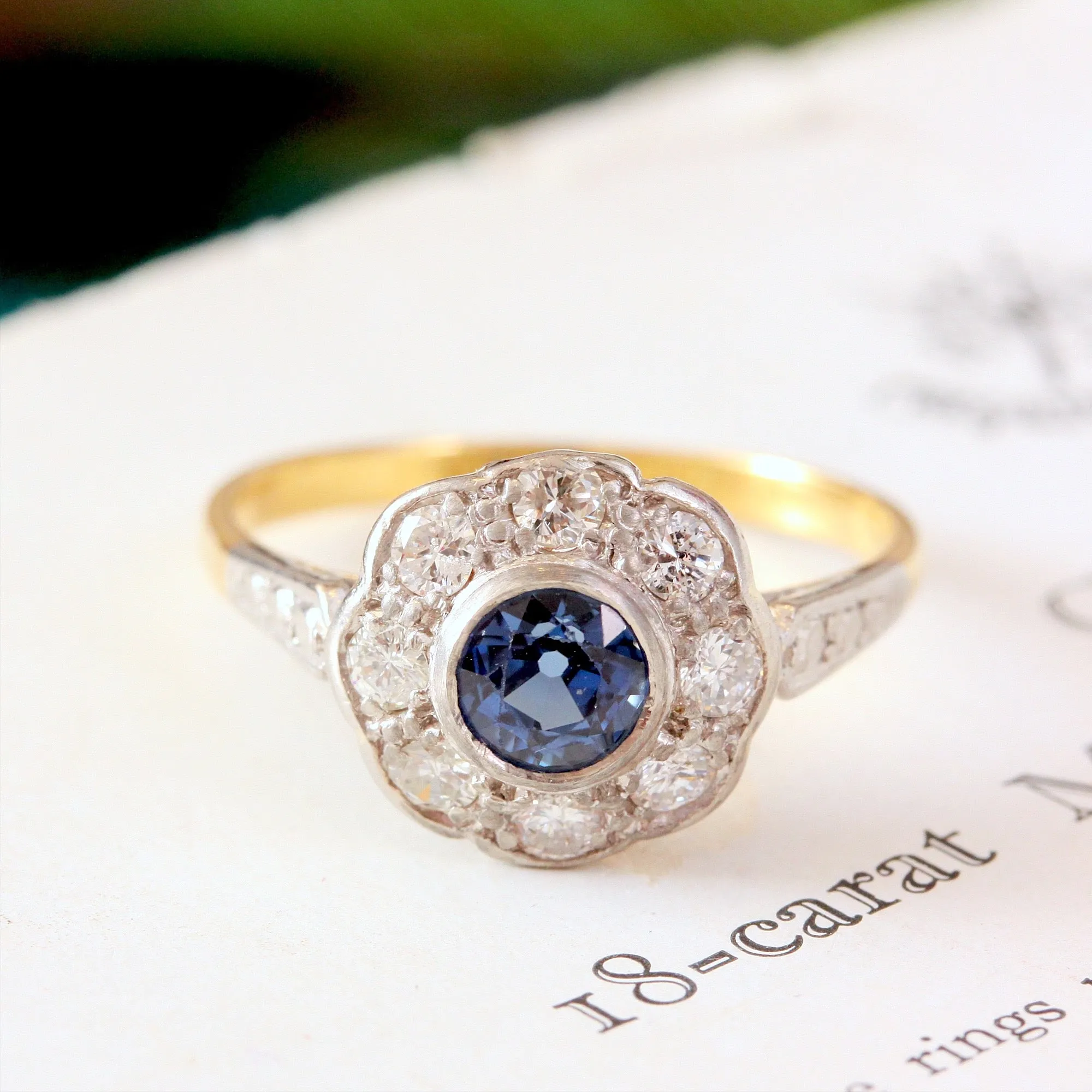 Fresh as a Daisy Sapphire & Diamond Cluster Ring
