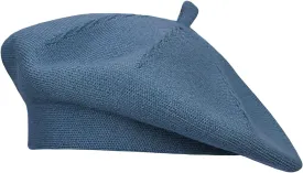Gllutt Cashmere Beret Hat French Style Stretchy Knitting Solid Color Both Side Usable