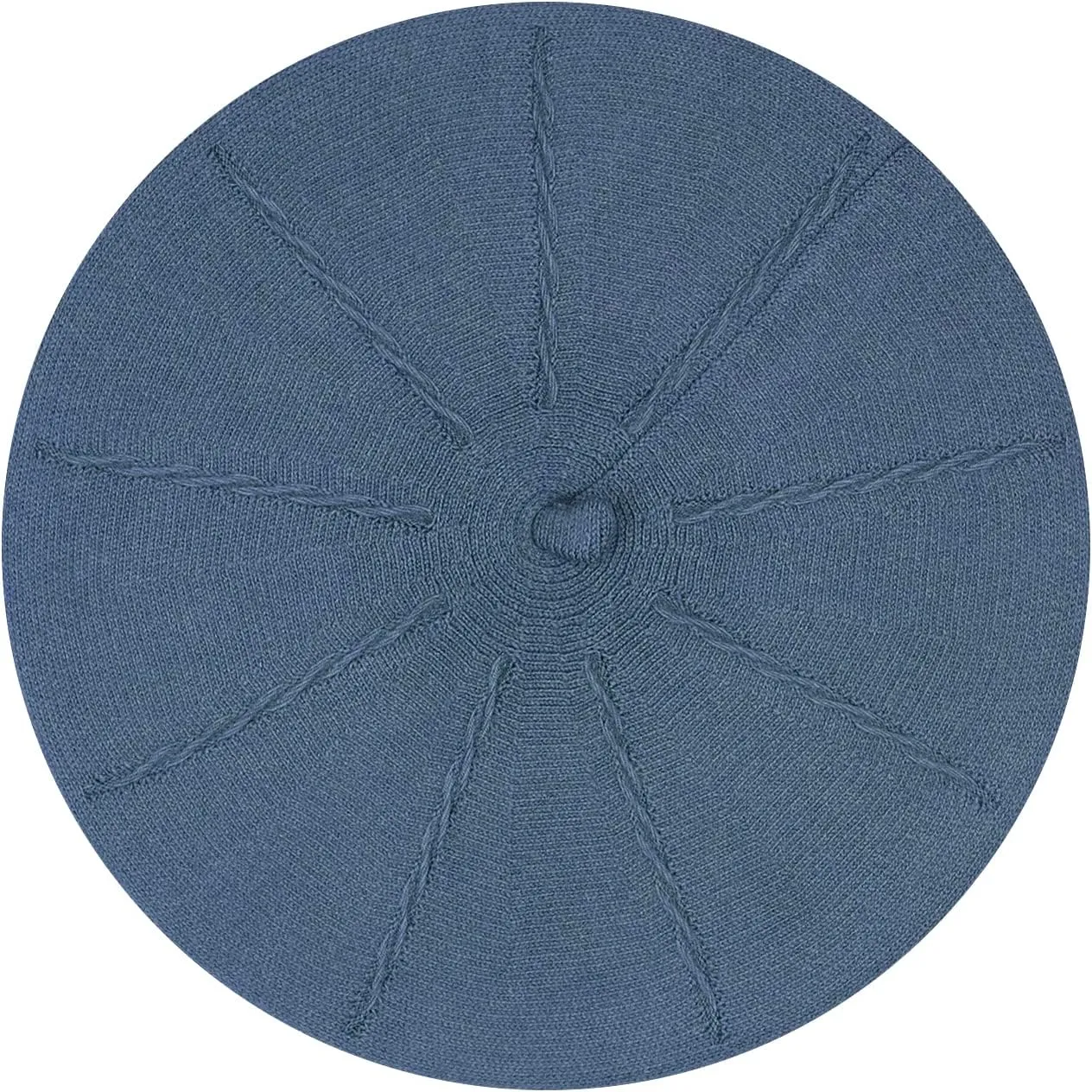 Gllutt Cashmere Beret Hat French Style Stretchy Knitting Solid Color Both Side Usable
