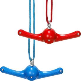Hiboom 2 Pcs Twister Swing 360 Handle Ninja Accessories Set Adjustable Slackline Attachments Playground Toys Doorway Swing for Playground Backyard Training
