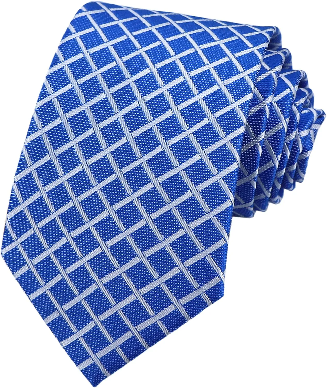 Kihatwin Men's Gingham Check Stripe Ties Pattern Business Formal Designer Neckties 3.15"
