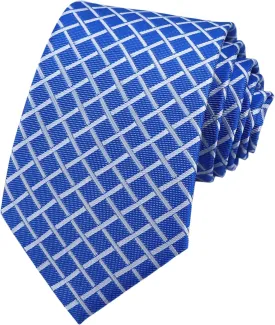 Kihatwin Men's Gingham Check Stripe Ties Pattern Business Formal Designer Neckties 3.15"