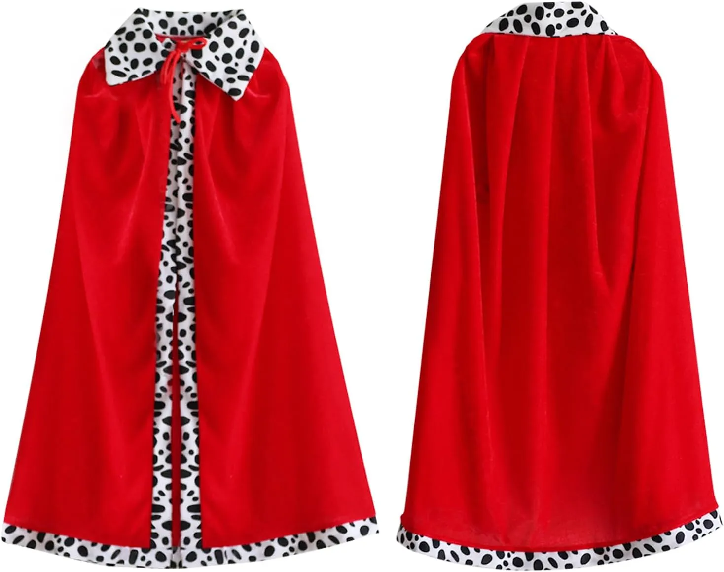 King Costume Set Red Cloak Golden Crown And Scepter Set Prince Capes Halloween Costume For Kids Teen Adult
