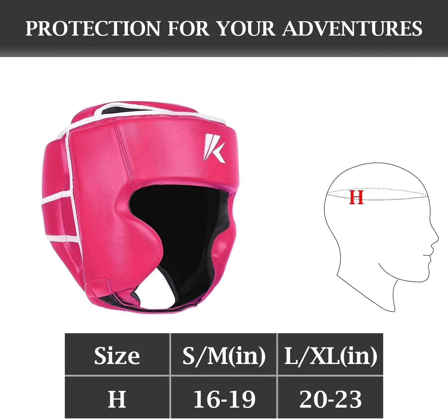 Kruzak Unisex Boxing Headgears - MMA Training, Adjustable Padded, Kara,Muay Thai Headgear, Kickboxing, Sparring, Martial Arts, Karate, Taekwondo MMA Body Equipment