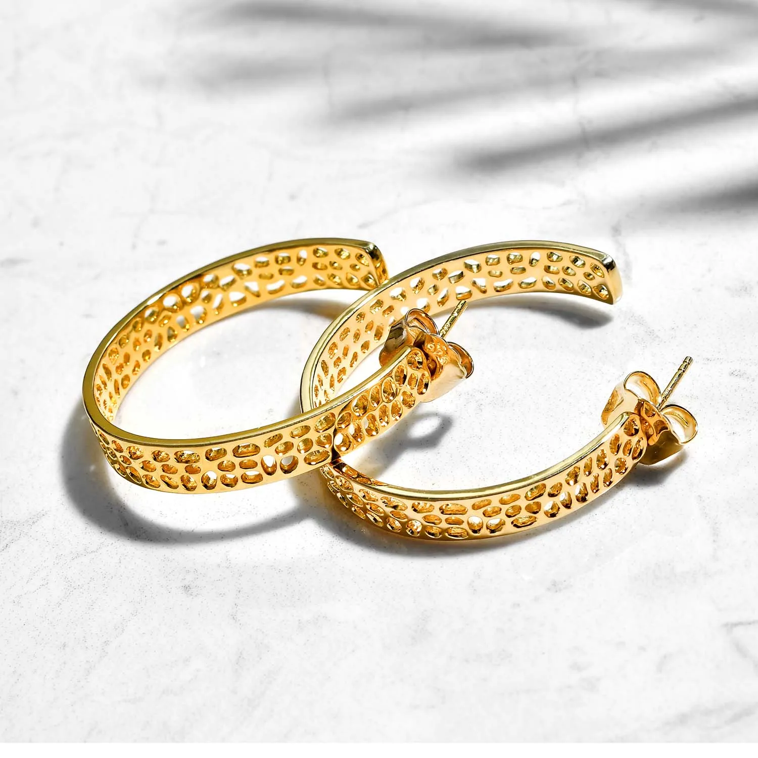 Lattice Hoop Earrings