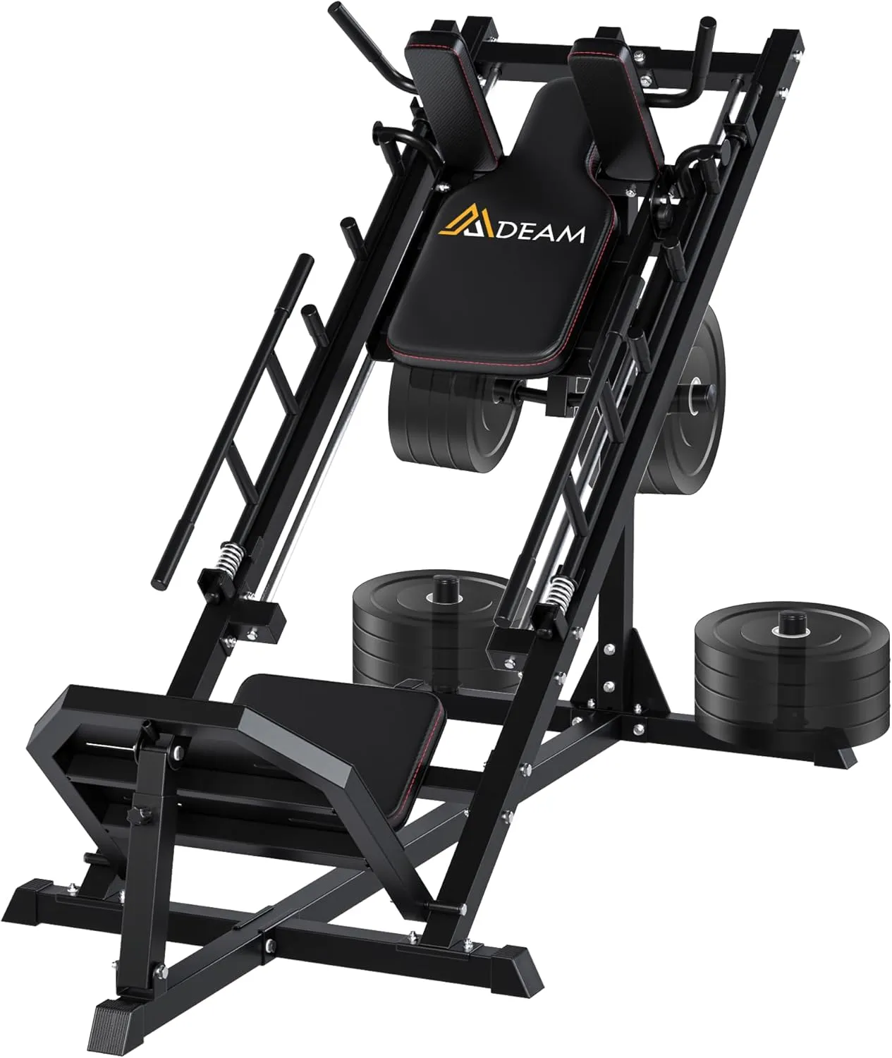Mdeam Leg Press Hack Squat Machine,Leg Press Machine with Linear Bearing 45-Degree Hack Squat Machine for Gym Home Lower Body Strength Training for Quads, Hamstring, Glutes, Calves