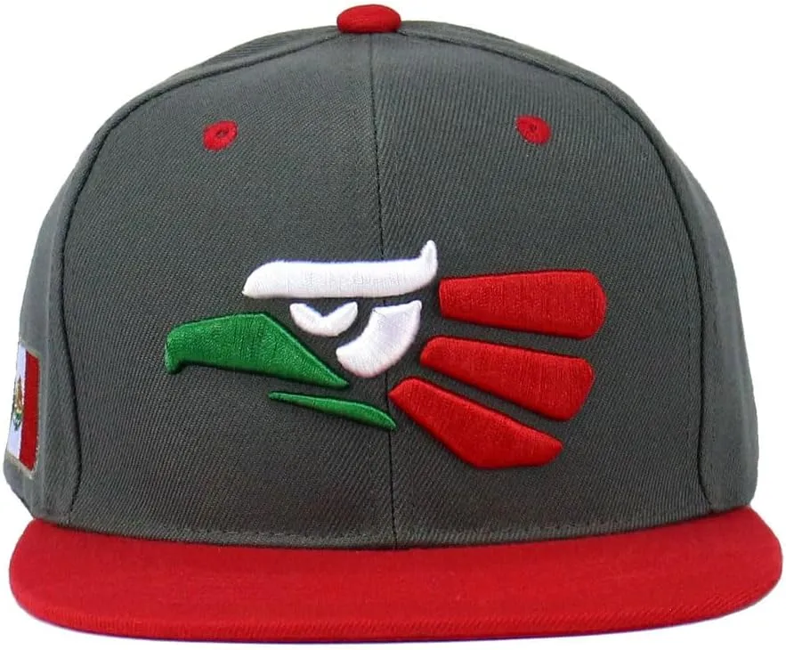 Mexican Mexico Hat Hecho En Mexico Eagle Aguila Embroidered Adjustable Snapback Flat Bill Baseball Cap
