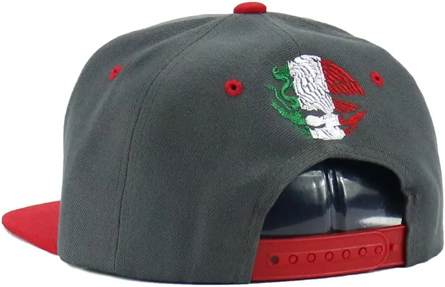 Mexican Mexico Hat Hecho En Mexico Eagle Aguila Embroidered Adjustable Snapback Flat Bill Baseball Cap
