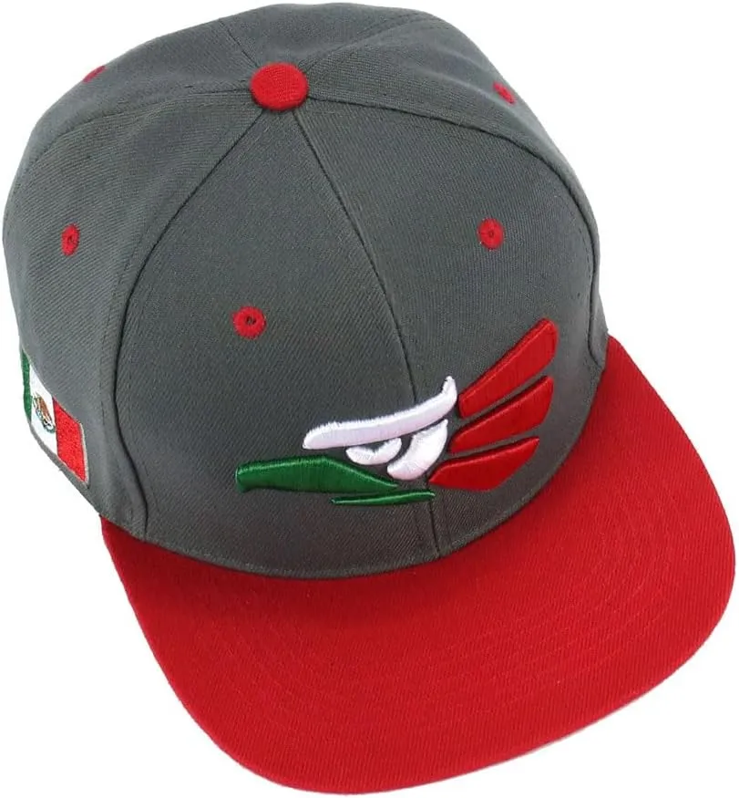 Mexican Mexico Hat Hecho En Mexico Eagle Aguila Embroidered Adjustable Snapback Flat Bill Baseball Cap
