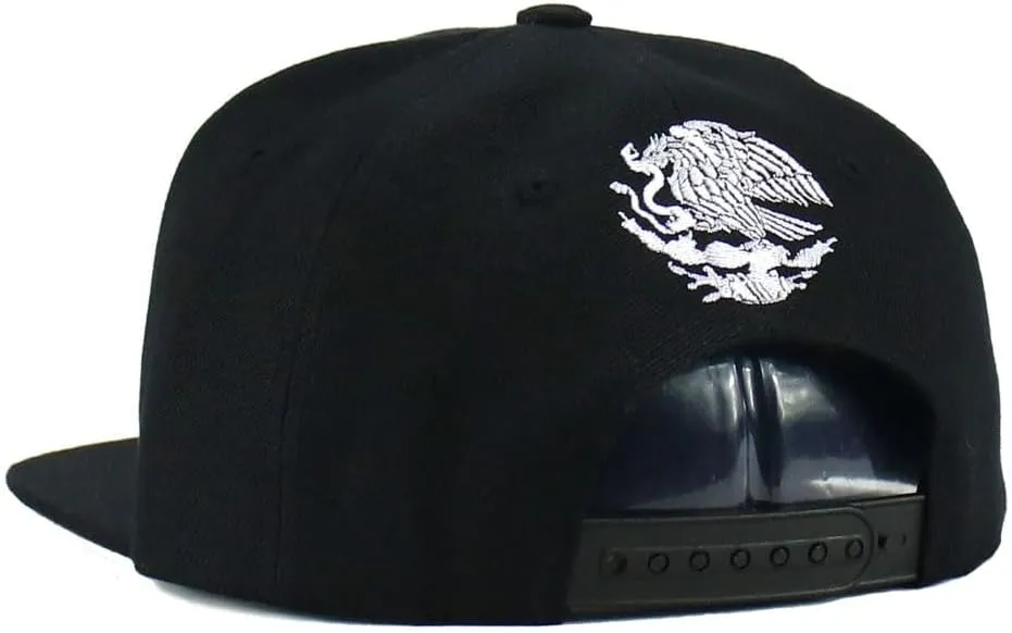 Mexican Mexico Hat Hecho En Mexico Eagle Aguila Embroidered Adjustable Snapback Flat Bill Baseball Cap