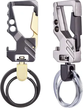 MTLEE 2 Pack Car Key Chain Bottle Opener Keychain for Men and Women (Multicolor)