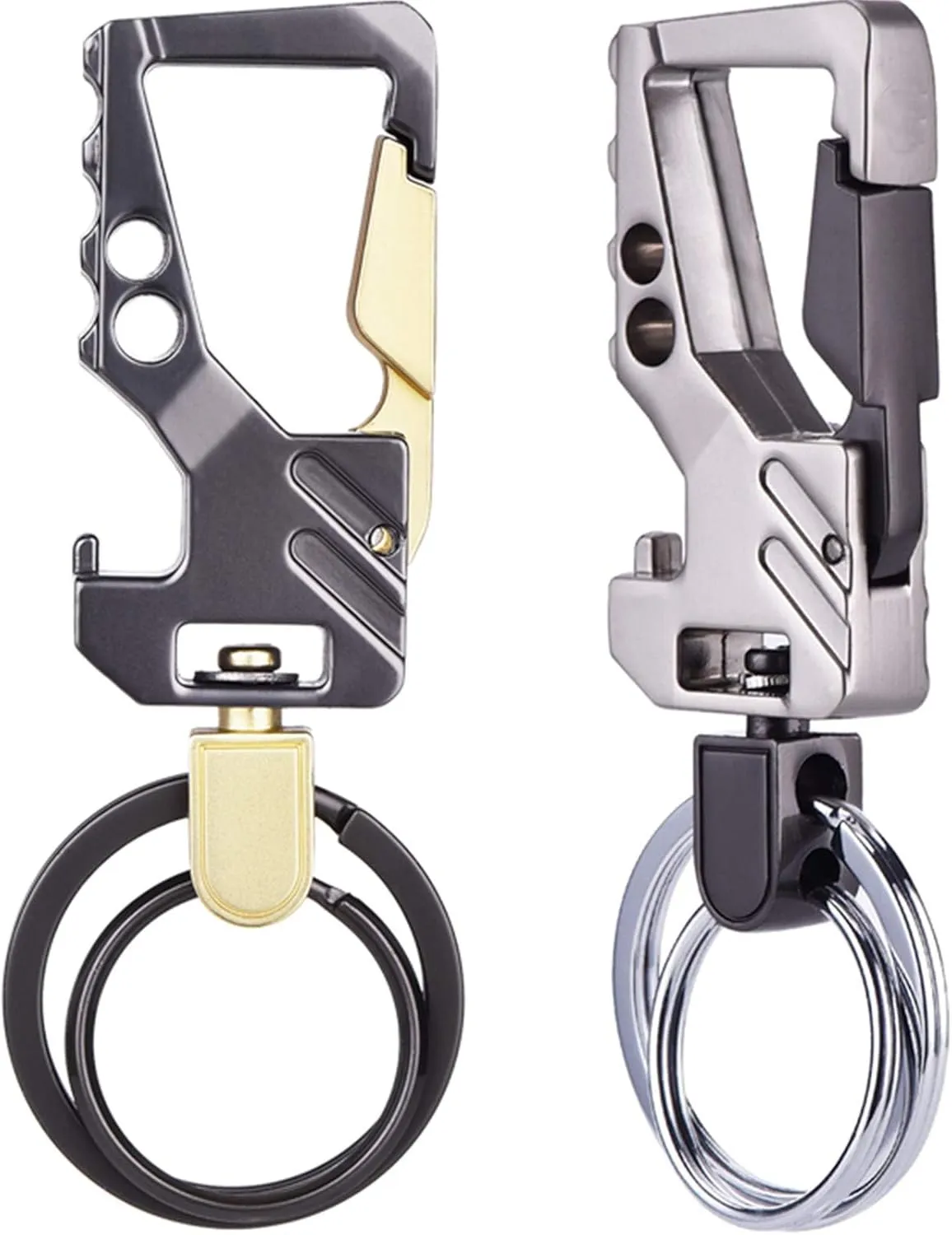 MTLEE 2 Pack Car Key Chain Bottle Opener Keychain for Men and Women (Multicolor)