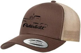 Peterbilt 389 Semi Truck Fully Embroidered YP 6606 Snapback Trucker Fitted Cap